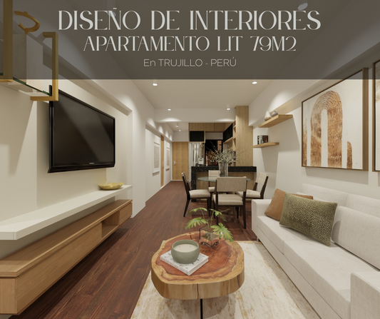 DISEÑO DE INTERIORES - APARTAMENTO LIT DE 79m2 PARA ALQUILER TURISTICO