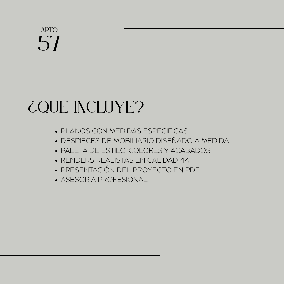 DISEÑO DE INTERIORES - APTO. 57