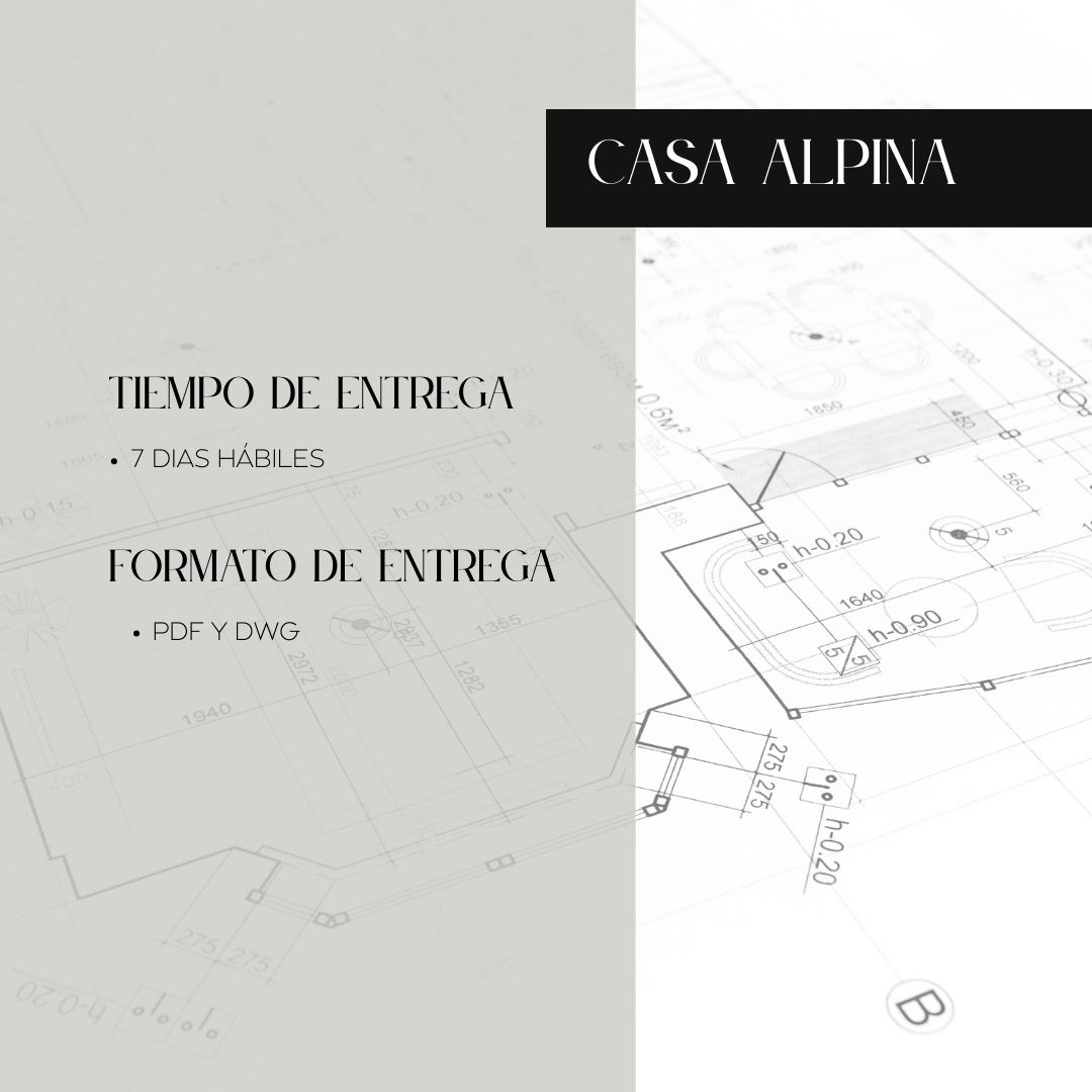 Diseño de Planos arquitectónicos - CABAÑA ALPINA