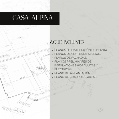 Diseño de Planos arquitectónicos - CABAÑA ALPINA