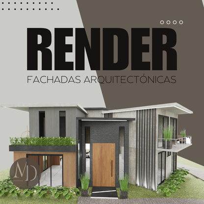 Render de Exteriores (fachadas arquitectónicas)