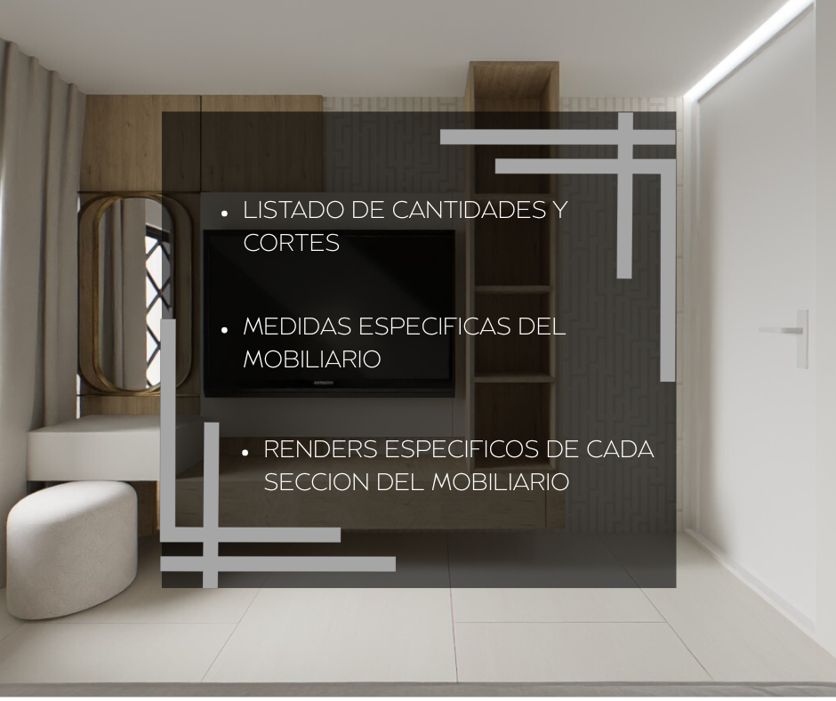 DISEÑO DE MUEBLES - CENTRO DE ENTRETENIMIENTO - HABITACIÓN DOBLE