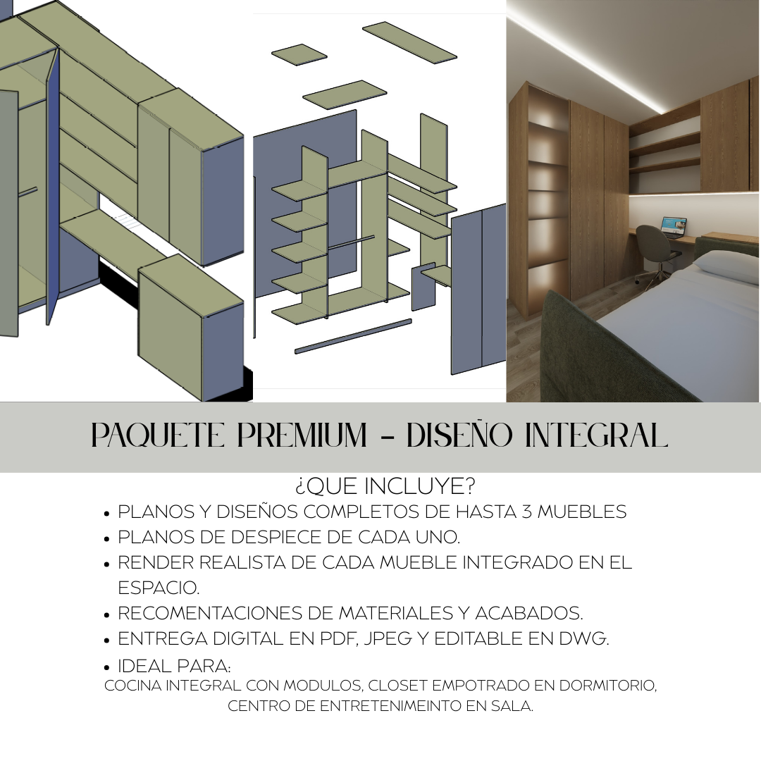 Servicio internacional de diseño de muebles personalizados por paquetes