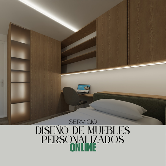 Diseño de mueble personalizado online con planos técnicos en 2D
